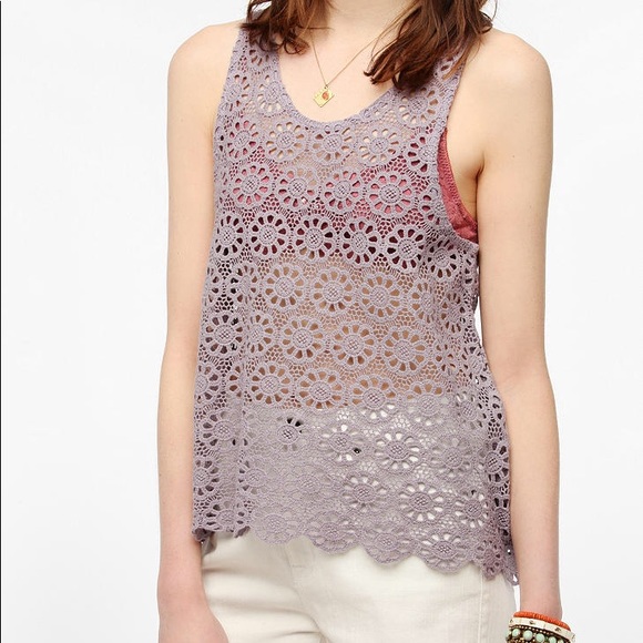 Urban Outfitters pins & needles crochet daisy tank - Picture 1 of 6